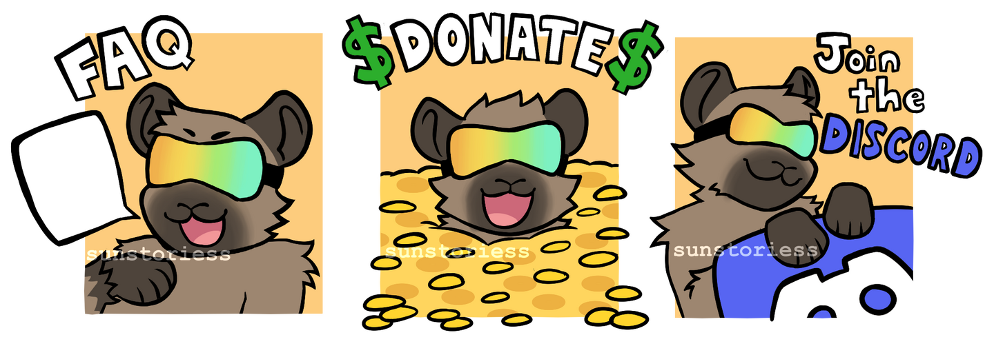 twitch info panels for @tracethekid on twitch